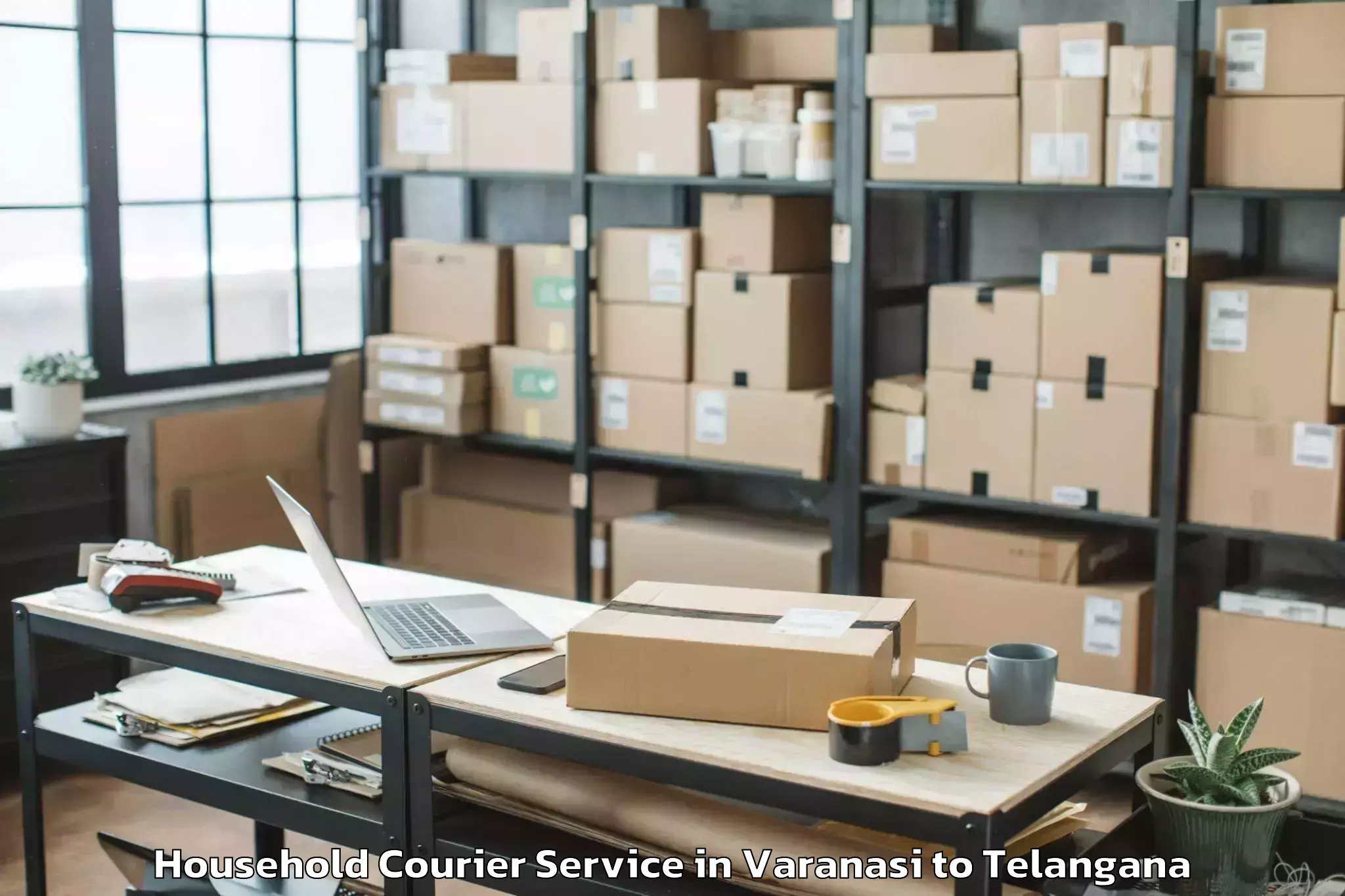 Professional Varanasi to Vemulawada Household Courier